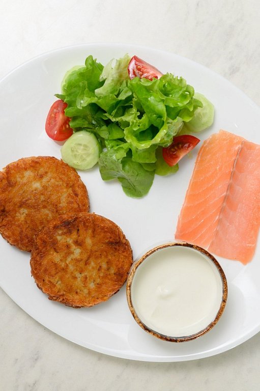 К Драники с лососем